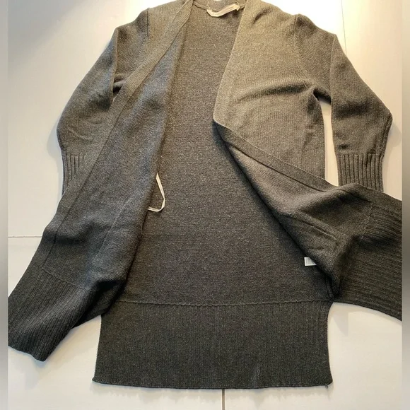 Athleta  Passage Open front cardigan  Gray  Large NWOT - Picture 4 of 13